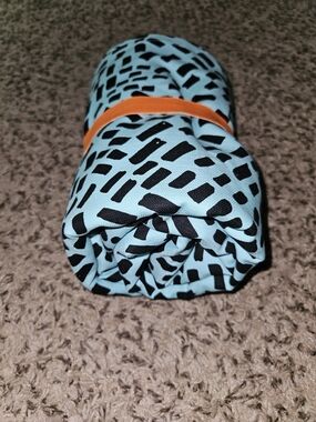 IKEA Blue and Black Patterned Fabric Roll